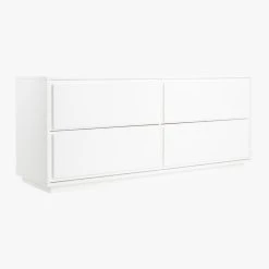 Gallery Low 4-Drawer White Dresser -Cb2 Pop Shop GalleryLowDrssrWhite3QS19