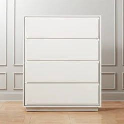 Gallery Tall 4-Drawer White Dresser