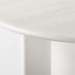 Geary Round White Wood Dining Table -Cb2 Pop Shop GearyBlchdRoundTableAVSSS23