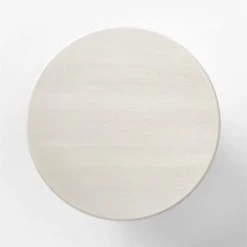Geary Round White Wood Dining Table -Cb2 Pop Shop GearyBlchdRoundTableTOPSSS23