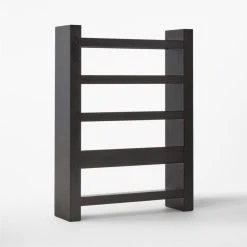 Genova Black Ebonized Oak Bookcase 22 Genova Black Ebonized Oak Bookcase -Cb2 Pop Shop GenovaEbdOakPrstBkCs3QBSSF22