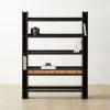 Genova Black Ebonized Oak Bookcase -Cb2 Pop Shop GenovaEbdOakPrstBkCsAVSHF22