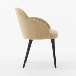 Giulia Camel Velvet Dining Armchair -Cb2 Pop Shop GiuliaChairCamelSDSSF22