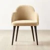 Giulia Camel Velvet Dining Armchair