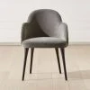 Giulia Grey Velvet Dining Armchair 2 Giulia Grey Velvet Dining Armchair -Cb2 Pop Shop GiuliaGreyDiningChairSHS21 1x1
