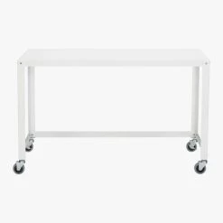 Go-Cart White Metal Desk On Wheels -Cb2 Pop Shop GoCartDeskWhiteS13