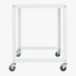 Go-Cart White Metal Desk On Wheels -Cb2 Pop Shop GoCartDeskWhiteSdS13