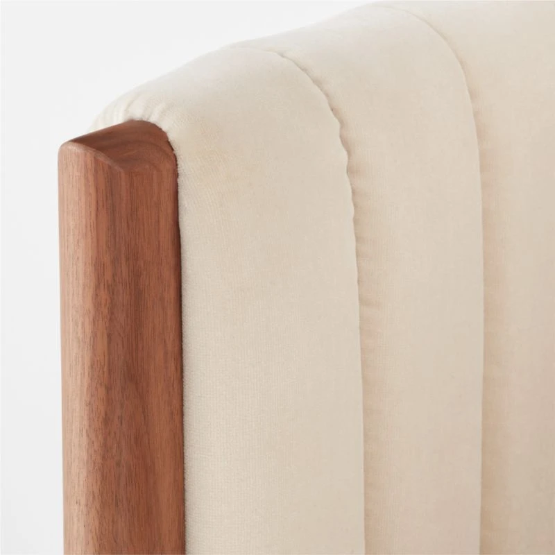 Half Moon Ivory Velvet Counter Stool Set Of 2 8 Half Moon Ivory Velvet Counter Stool Set Of 2 - Image 6