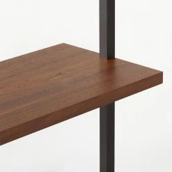 Helix Walnut Wood Wall Mount Bookshelf 96'' -Cb2 Pop Shop Helix96inWalnutBookcaseAVSSS21