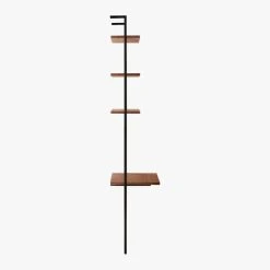 Helix Walnut Wood Wall Mount Desk With Shelves 96'' -Cb2 Pop Shop HelixTallDeskWalnutSDS20
