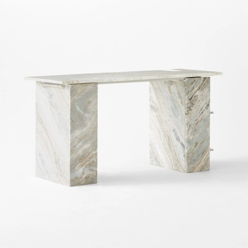 Hera Torrento Brown Marble Desk With Shelves 10 Hera Torrento Brown Marble Desk With Shelves - Image 8