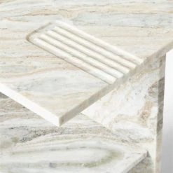 Hera Torrento Brown Marble Desk With Shelves 19 Hera Torrento Brown Marble Desk With Shelves -Cb2 Pop Shop HeraMarbleDeskAVSSF21