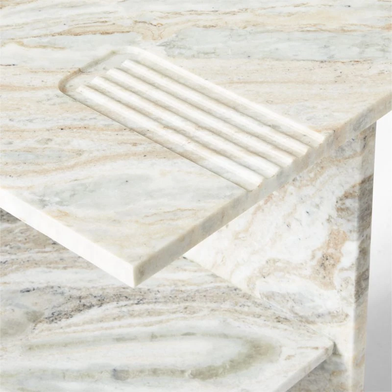 Hera Torrento Brown Marble Desk With Shelves 11 Hera Torrento Brown Marble Desk With Shelves - Image 9