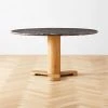 Hirsch Black Round Marble Dining Table -Cb2 Pop Shop HirschRdBlkMrblDnngTableSHF22