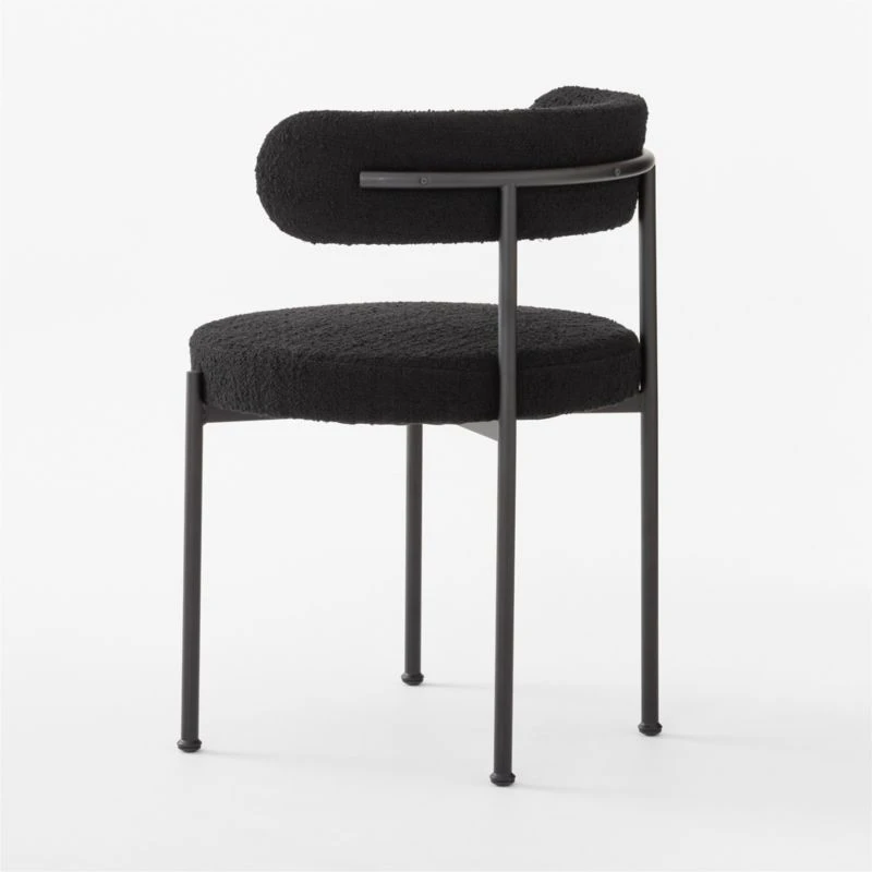 Inesse Boucle Black Dining Chair 7 Inesse Boucle Black Dining Chair - Image 5