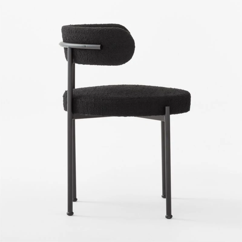 Inesse Boucle Black Dining Chair 6 Inesse Boucle Black Dining Chair - Image 4