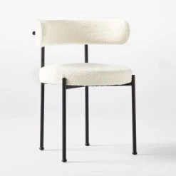Inesse Boucle Ivory Dining Chair 22 Inesse Boucle Ivory Dining Chair -Cb2 Pop Shop InesseIvoryDiningChair3QSSF21