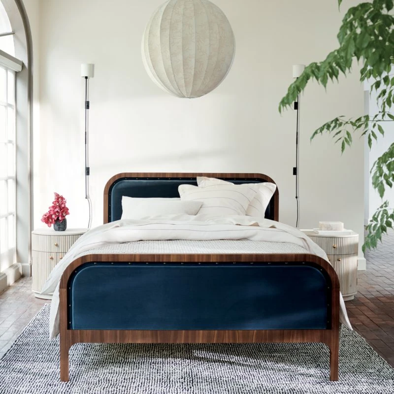 Cameo Curved Whitewashed Wood Nightstand With Drawer 5 Cameo Curved Whitewashed Wood Nightstand With Drawer - Image 3