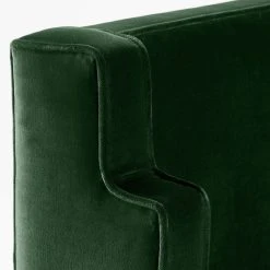 Julia Fabric Queen Bed -Cb2 Pop Shop JuliaEmeraldQueenBedAVSSS22