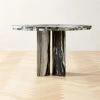 Julius 48" Round Marble Dining Table 2 Julius 48" Round Marble Dining Table -Cb2 Pop Shop Julius48inRndDiningTableSHF22