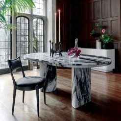 Julius 72" Oval Marble Dining Table -Cb2 Pop Shop JuliusMarbleDiningTableJL21 1x1