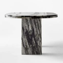Julius 72" Oval Marble Dining Table -Cb2 Pop Shop JuliusMrblDiningTableSDSSF21
