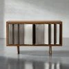 Kibo Steel And Oak Wood Media Console 42.5'' -Cb2 Pop Shop KDKiboCredenzaSHF21