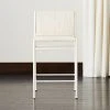 Bounce Ivory Woven Counter Stool Set Of 2 -Cb2 Pop Shop KMBounceWovenCntrstl24inWtSHF20 1x1