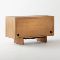 Kibo Steel And Oak Wood Media Console 42.5'' -Cb2 Pop Shop KiboCredenza3QBSSF21