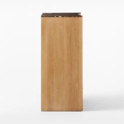 Kingsbury Tall 4-Drawer Curved Oak Wood Dresser With Marble Top -Cb2 Pop Shop KingsburyCrvdMrblChestSDSSF22