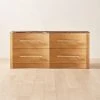 Kingsbury Low 4-Drawer Curved Oak Wood Dresser With Marble Top 1 Kingsbury Low 4-Drawer Curved Oak Wood Dresser With Marble Top -Cb2 Pop Shop KingsburyCrvdMrblLwDrssrSHF22