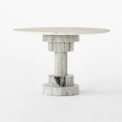 Kota Round Marble Dining Table -Cb2 Pop Shop KotaMarbleTableSOSSS23