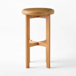 La Piedra Backless Brown Leather Bar Stool Set Of 2 10 La Piedra Backless Brown Leather Bar Stool Set Of 2 -Cb2 Pop Shop LaPiedraBklsLthrBarStlSOSSS22