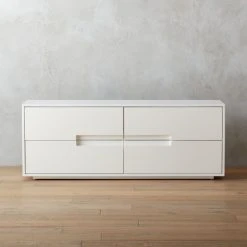 Latitude 4-Drawer High-Gloss White Lacquered Dresser
