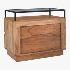 Lawson 2-Drawer Wood Nightstand With Glass Top 14 Lawson 2-Drawer Wood Nightstand With Glass Top -Cb2 Pop Shop LawsonNightstand3QBF19