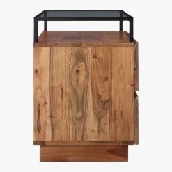 Lawson 2-Drawer Wood Nightstand With Glass Top 13 Lawson 2-Drawer Wood Nightstand With Glass Top -Cb2 Pop Shop LawsonNightstandSDF19