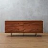 Linear Low 4-Drawer Wood Dresser