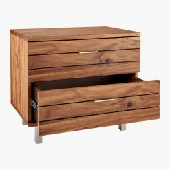 Linear 2-Drawer Wood Nightstand -Cb2 Pop Shop LinearNightstandAV1F15