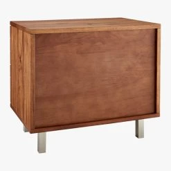 Linear 2-Drawer Wood Nightstand -Cb2 Pop Shop LinearNightstandAV2F15