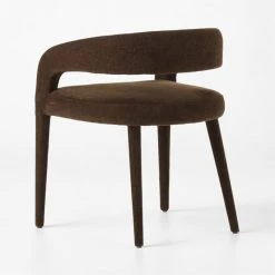 Lisette Brown Upholstered Dining Armchair -Cb2 Pop Shop LisetteBrnUphlstdChair3QBSSF22