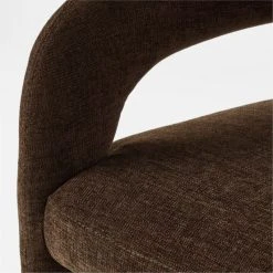 Lisette Brown Upholstered Dining Armchair -Cb2 Pop Shop LisetteBrnUphlstdChairAVSSF22