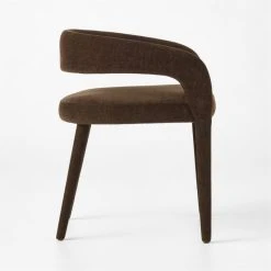 Lisette Brown Upholstered Dining Armchair -Cb2 Pop Shop LisetteBrnUphlstdChairSDSSF22