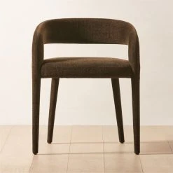Lisette Brown Upholstered Dining Armchair