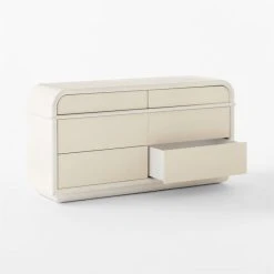 Lobos 6-Drawer White Wood Dresser -Cb2 Pop Shop LobosAshNLthrLowDresser3QAVSSS23