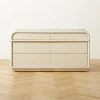 Lobos 6-Drawer White Wood Dresser