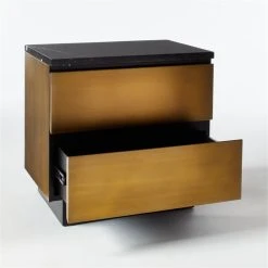 Logan 2-Drawer Brass And Black Marble Nightstand 18 Logan 2-Drawer Brass And Black Marble Nightstand -Cb2 Pop Shop LoganBrsNBlkMrblNghtstnd3QAVF20