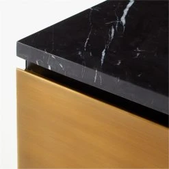 Logan 2-Drawer Brass And Black Marble Nightstand 21 Logan 2-Drawer Brass And Black Marble Nightstand -Cb2 Pop Shop LoganBrsNBlkMrblNghtstndAVF20