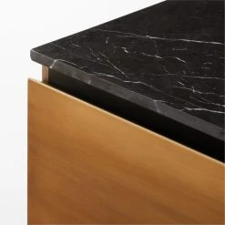 Logan 4-Drawer Black Marble-Top Dresser -Cb2 Pop Shop LoganBsNBkMrblLowDresserAVSSS23