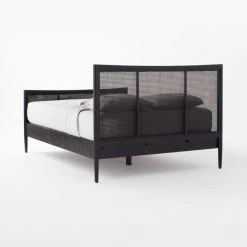 Maeve Black Cane Queen Bed -Cb2 Pop Shop MaeveBlackQueenBed3QBSSF21