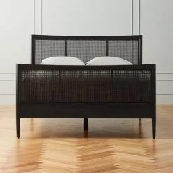 Maeve Black Cane Queen Bed